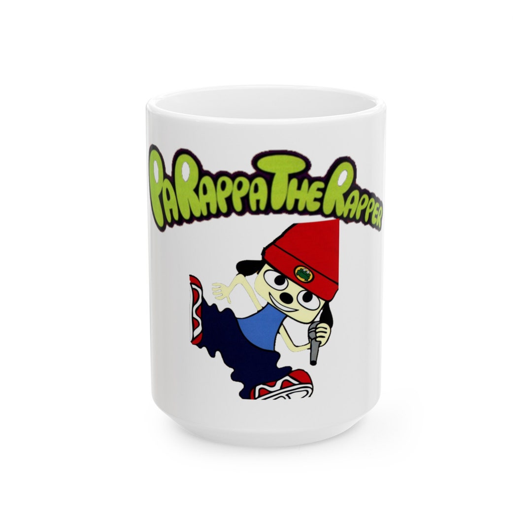 Parappa the Rapper PS1 Retro Style Cover Art Logo White Ceramic Mug ...