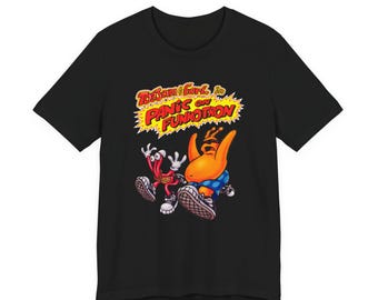 Toejam and Earl Panic on Funkotron Sega Genesis Pixel Art Unisex Short Sleeve Tee T-Shirt 90s Retro Gamers Collectors Nostalgic Graphic Tee