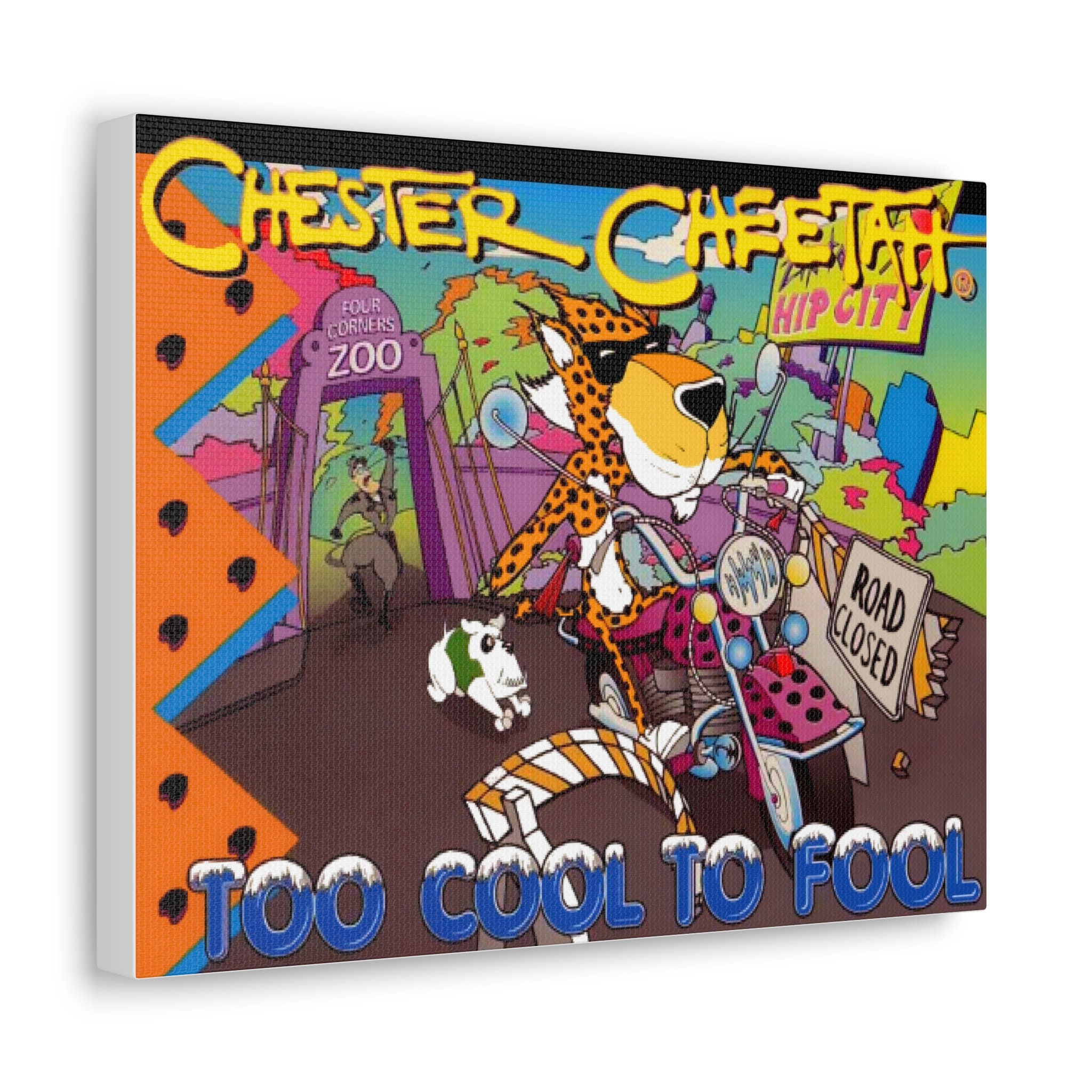 Chester Cheetah Too Cool to Fool SNES Box Art Cheetos Wall