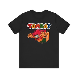 Tomba! PS1 Cover Art Retro Style Unisex Short Sleeve Tee T-Shirt Nostalgic Perfect Gift For Gamers and Collectors