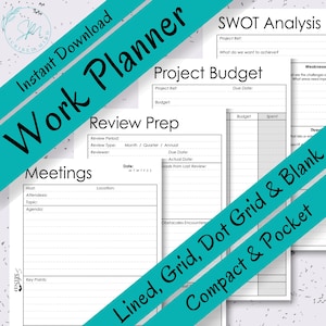 Franklin Covey Compact & Pocket Work Planner Printable Bundle - Printable PDFs for Productivity and Task Management
