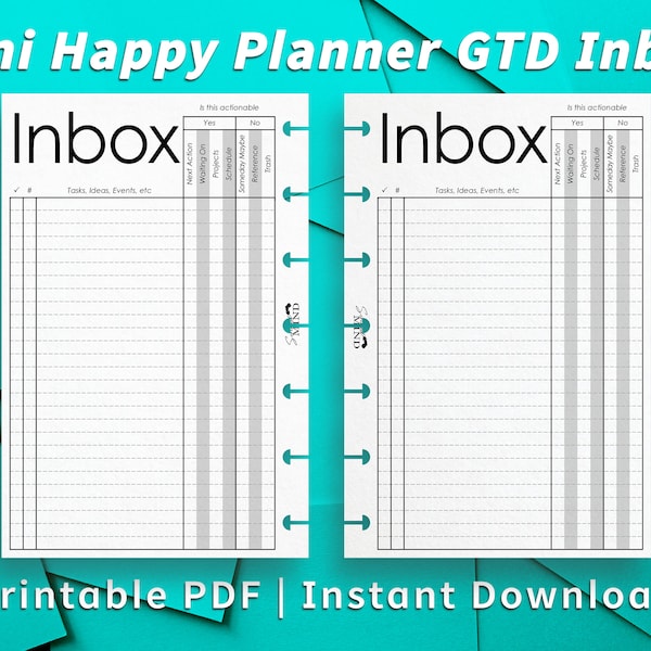 Printable Inbox Gtd - Etsy