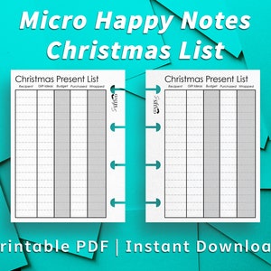 Micro Happy Notes julklappslista utskrivbar kalender infoga PDF-fil