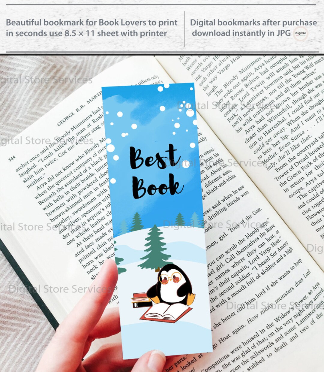 Printable Bookmarks for Kids / Book Lovers / Bookstore Etsy