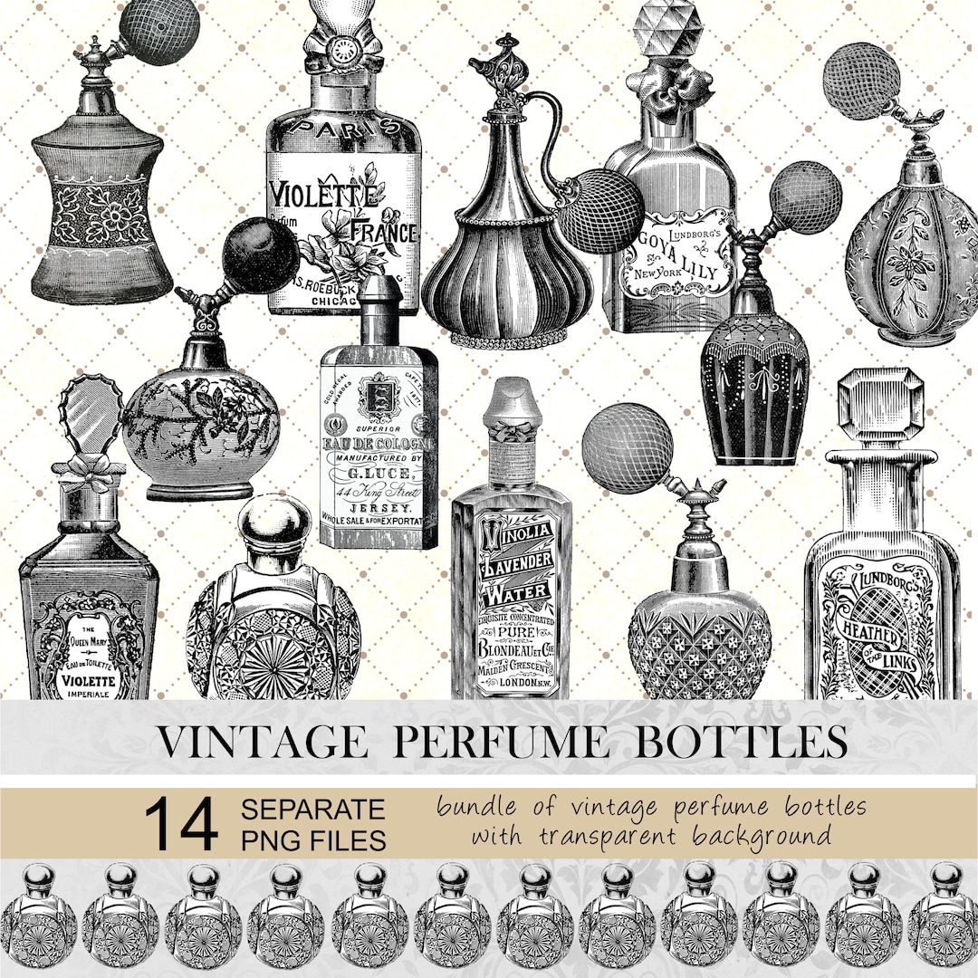 Vintage Perfume Bottles Bottle Digital Download - Main Image