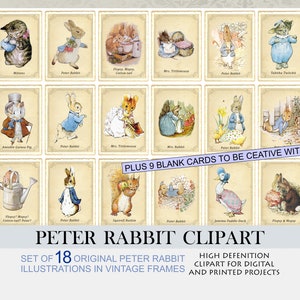 Peter Rabbit Geschenkanhänger.Beatrix Potter Geschenkanhänger.Flopsie,Mopsy,Cottontail.Printable Peter Rabbit karte