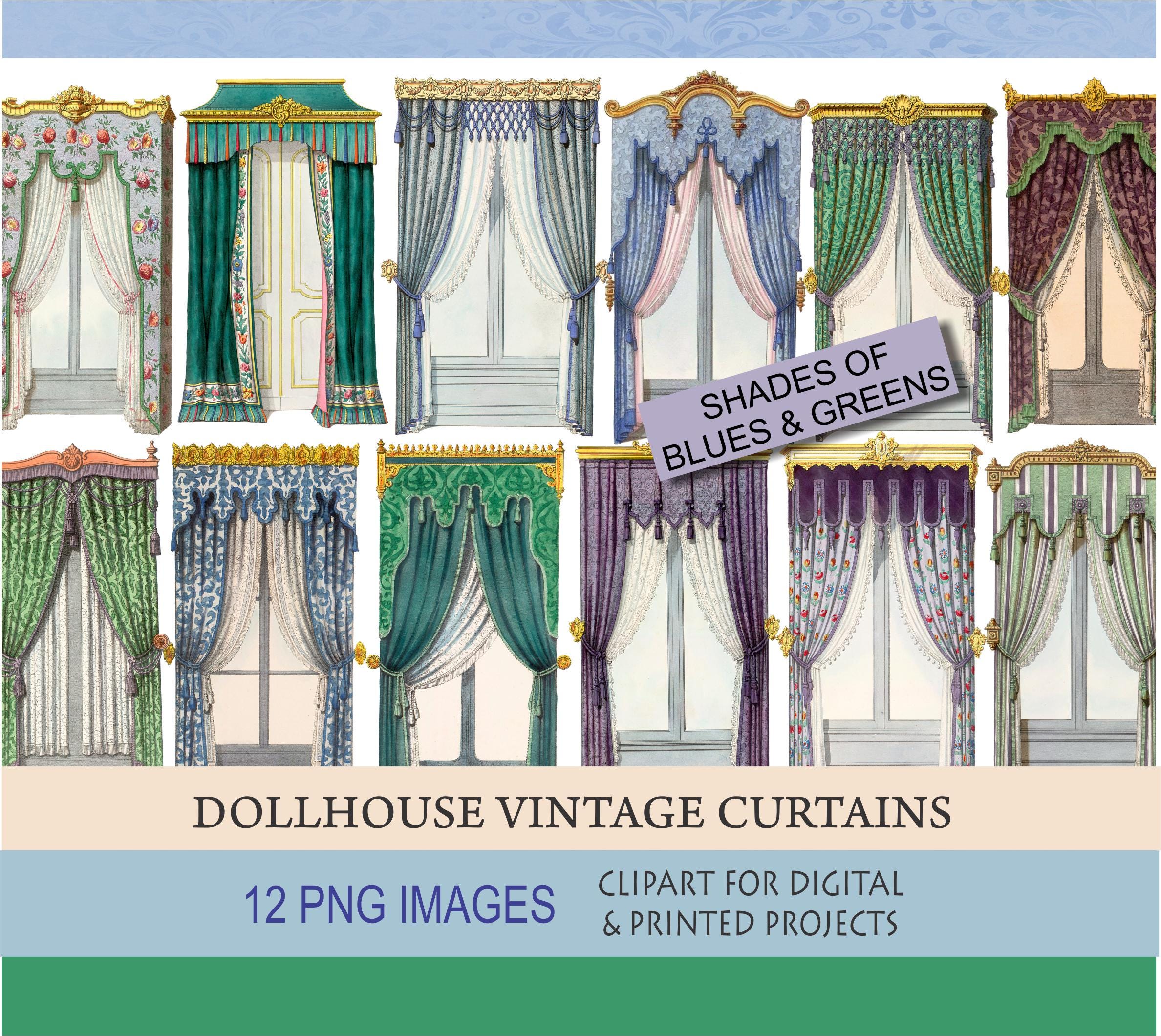 Victorian curtains - Etsy 日本