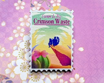 Crimson Waste wooden pin | Travel Stamp | Catra Scorpia SPOP pin | Eco Pin