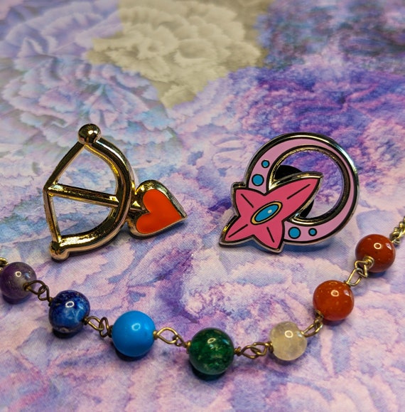 Glimbow mini enamel pins | Shera pin | Glimmer Bow | Wand | Bow