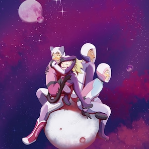 Best Friend Squad in Space print | shera fanart | spop card print