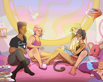 Impresión de luna brillante / shera fanart / impresión de arte spop / A4 A5