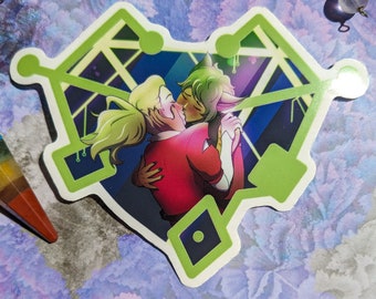 Catradora sticker | Adora Catra transparent effect sticker | Heart Shera