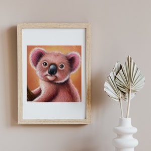 Baby Koala Print, Koala Bear Print, Children&#39;s Room Animals, Baby Koala Bear, Baby Koala Bear Wall Art, Children&#39;s Room Art Print