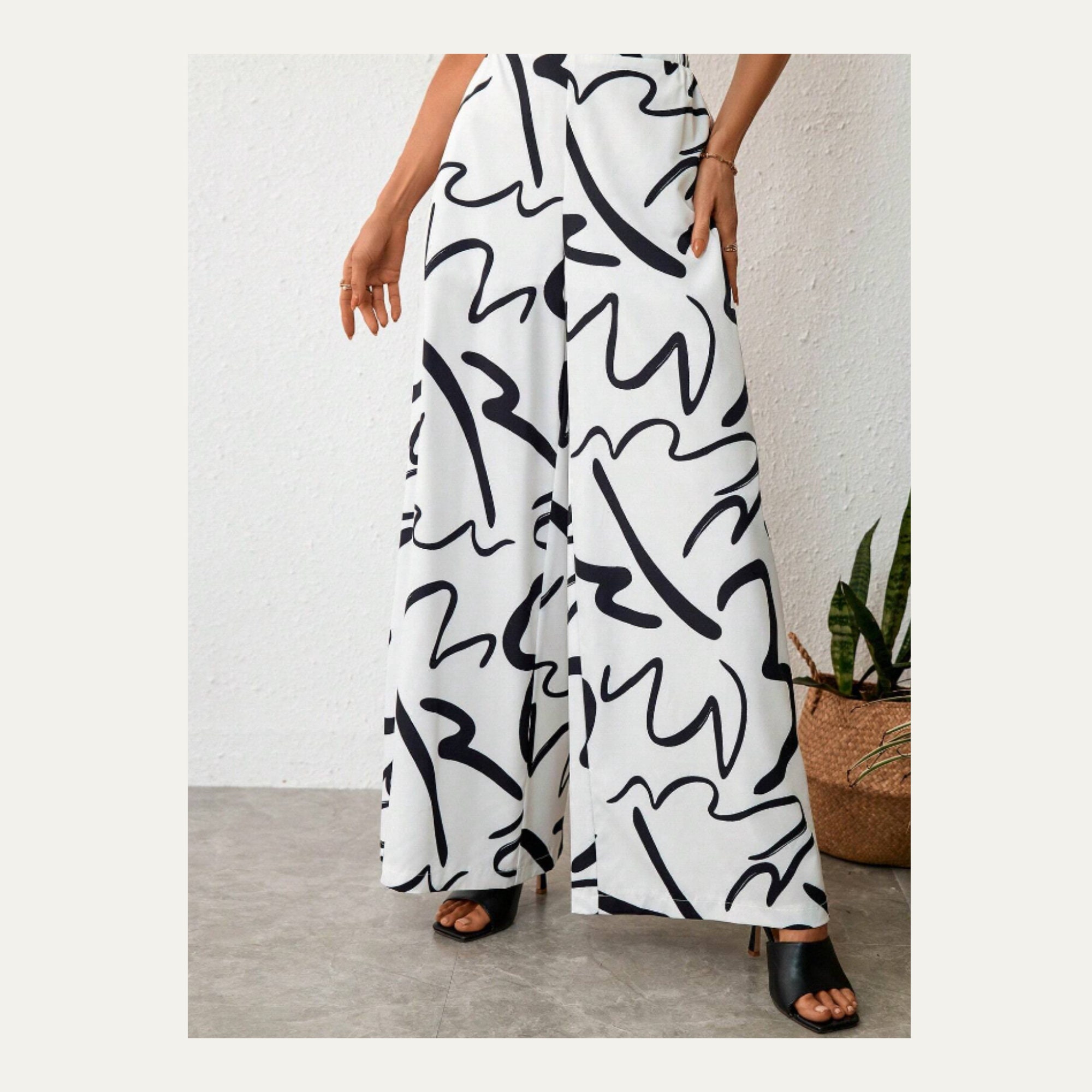 Wide Leg Pants Sewing Pattern, High Waist Pallazzo Pants