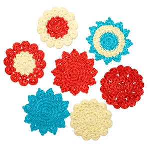 Buy Crochet Doily Coasters Set of 6 Cotton Crochet Coasters Multicolor Made  to Order Online at Low Prices in India 