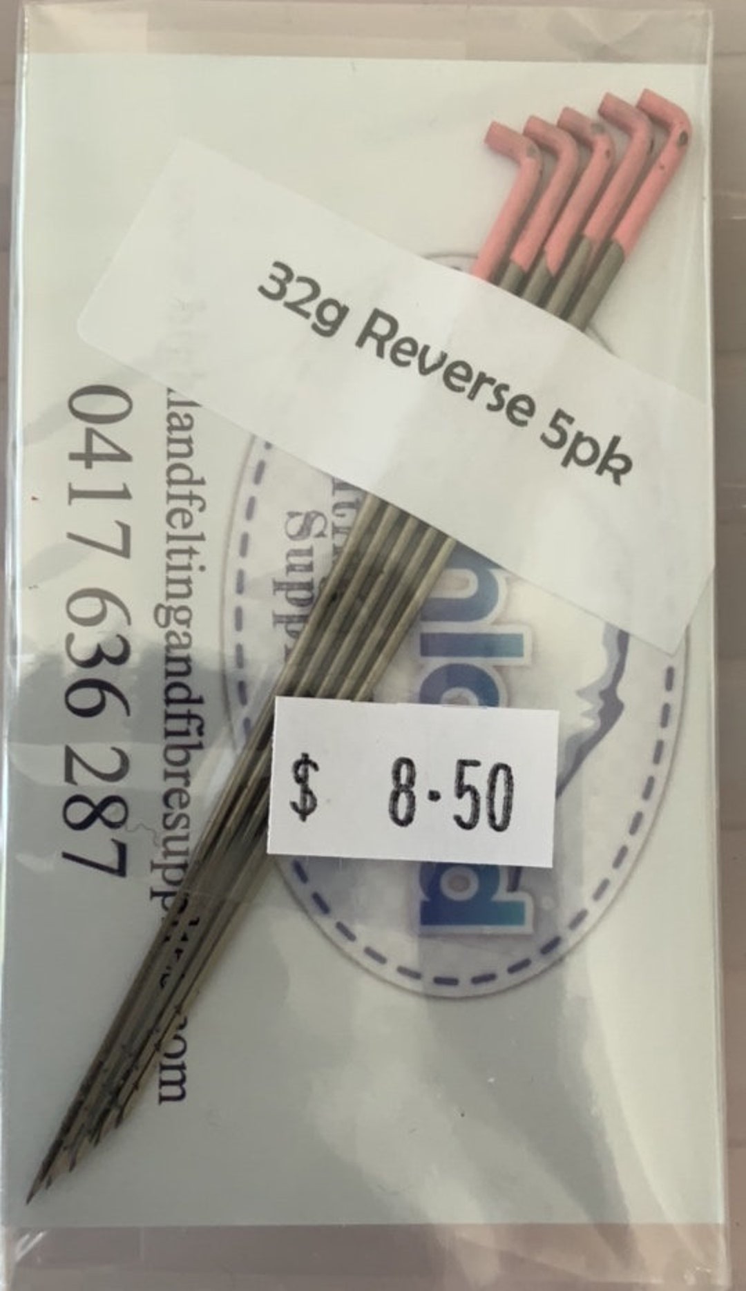 32gauge Reverse Felting Needle Pack of 5 Etsy Australia