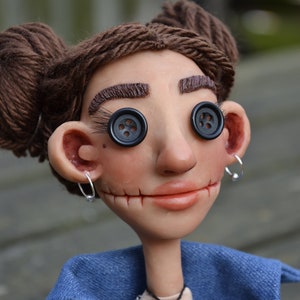 Personalized doll – Coraline inspired doll – Mini Me