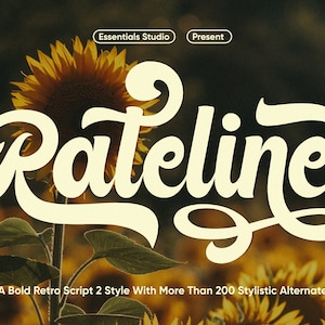 Rateline Retro Font: Bold Script with Alternates
