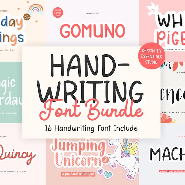 Handwriting Font, Crafting Font, Cricut Font, Procreate Font, Canva Font, GoodNotes Font, Font Bundle, Planner Font, Cute Font, Teacher Font