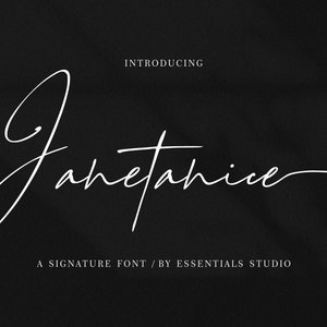 Janetanice - Signature Font, Cricut Calligraphy Font, Handwritten Script Font, branding font, procreate font, commercial use