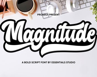 Magnitude - Retro Font, vintage font ,hippie Font, Canva Font,Modern Font, Boho Font,Logo Font,Groovy Font, Silhouette Font,procreate font,