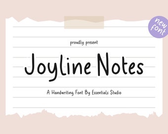 joyline notes Font - handwriting Font, Handwritten Font, Cricut Fonts, Fonts for Crafters, Procreate Fonts, Fonts for Cricut, notes,