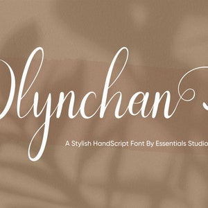 Olynchan - Modern Script Font,calligrpahy font,  Font with Tails, cursive Font, Wedding Font, Swirly Font, cricut font, commercial use