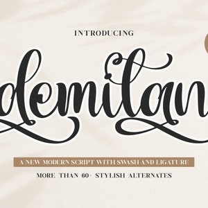 Swashes Font, Modern Script Font, Font with Tails, cursive Font, Wedding Font, Swirly Font, cricut font, commercial use, Hand lettered Font,