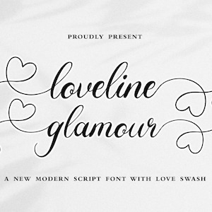 Romantic Font, Modern Calligraphy, Heart Fonts, Wedding Font, Invitation Font, Script Font, Cricut Font, Silhouette font, Commercial Use
