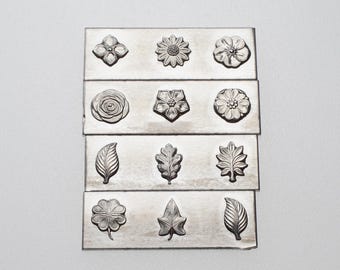 Gemina The Garden - Tiny 12 Shot Plate | Steel Shot Plate Jewellery Making Tool | Impression Die for Jewellers, Silversmith & Jewelry Makers