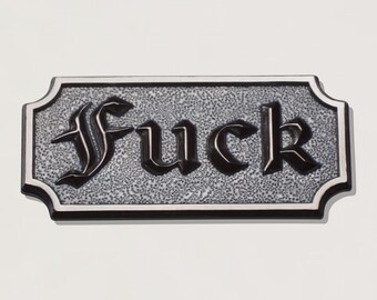 Gemina Fuck Plaque Impression Die | Steel Shot Plates | Jewellery Making Tools | Impression Dies for Jewellers, Silversmiths, Jewelry Makers