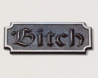 Gemina Bitch Plaque Impression Die | Steel Shot Plates | Jewellery Making Tool | Impression Dies for Jewellers, Silversmiths, Jewelry Makers