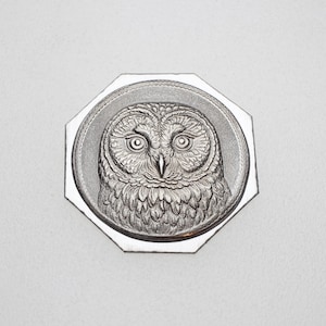 Gemina Tawny Owl Coin Impression Die | Steel Shot Plate Jewelry Making Tools | Impression Dies for Jewellers, Silversmiths & Jewelry Makers