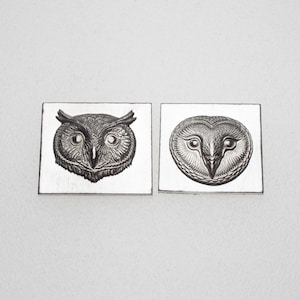 Gemina Owl Face Duo Shot Plate | Steel Shot Plate | Jewellery Making Tools | Impression Dies for Jewellers, Silversmiths & Jewelry Makers