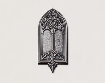 Gemina Gothic Church Window 1 Impression Die | Steel Shot Plate | Gemina Jewelry Making Tool | Impression Dies for Jewellers & Silversmiths
