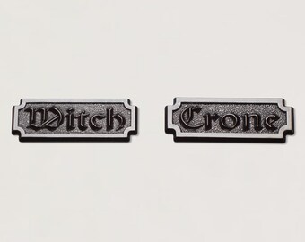 Gemina Witch & Crone Duo Shot Plate | Steel Shot Plate | Jewellery Making Tool | Impression Dies for Jewellers, Silversmiths, Jewelry Makers