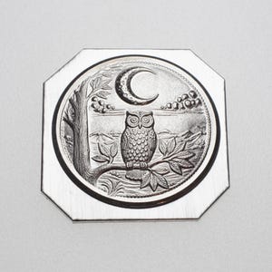 Gemina Sir Owl-bert Hootface of the Forest Impression Die | Stahl Schuss Platte | Schmuck-Werkzeug | Impression Stempel für Juweliere & Silberschmiede
