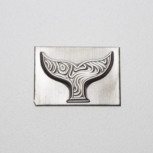 Gemina Swirly Whale Tail Shot Plate | Steel Shot Plate Jewellery Making Tools | Impression Dies for Jewellers, Silversmiths & Jewelry Makers