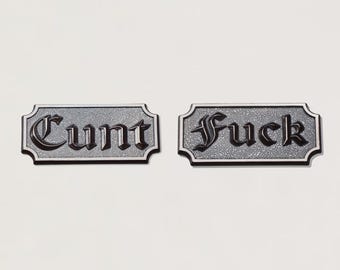 Gemina Cunt & Fuck Duo Shot Plate | Steel Shot Plates | Jewellery Making Tools | Impression Dies for Jewellers, Silversmiths, Jewelry Makers