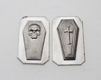 Gemina Coffin Duo Shot Plate | Steel Shot Plate | Gemina Jewelry Making Tools | Impression Dies for Jewellers, Silversmiths & Jewelry Makers
