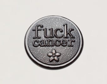 Gemina Fuck Cancer Impression Die | Steel Shot Plates | Jewellery Making Tools | Impression Dies for Jewellers, Silversmiths, Jewelry Makers