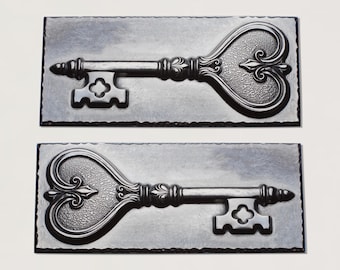 Gemina Left & Right Heart Key impression Die | Gemina Jewellery Making Tools | Impression Dies for Jewellers, Silversmiths, Jewelry Makers
