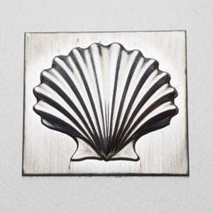 Matriz de impresión de concha de vieira grande Gemina / Herramienta para joyería con placa de acero / Matriz de impresión para joyeros, plateros y fabricantes de joyas