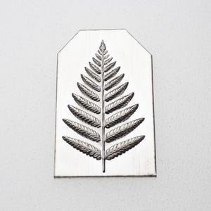 Troquel de impresión de hoja de helecho Gemina / Placa de acero para granallado / Herramientas para joyería / Troqueles de impresión para joyeros, plateros y joyeros