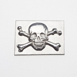 Gemina Skull & Crossbones Impression Die | Steel Shot Plate | Jewellery Making Tools | Impression Dies for Jewellers and Silversmiths