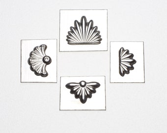 Placa de granalha Gemina Mini Fans | Placa de granalha de aço | Ferramentas para fabricação de joias Gemina | Matrizes de impressão para joalheiros, ourives e fabricantes de joias