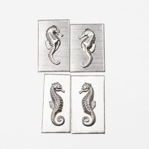 Gemina Mini Seepferdchen Teller | Stahl Schuss Platte | Schmuckherstellungs-Werkzeuge | Abformstempel für Juweliere, Silberschmiede & Schmuckhersteller