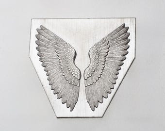 Gemina Wings Impression Die | Steel Shot Plate | Gemina Jewelry Making Tools | Impression Dies for Jewellers, Silversmiths & Jewelry Makers