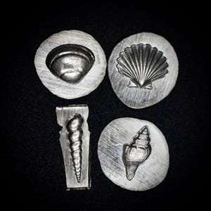 Gemina Mini Schelpen Schotel | Stalen borrelplaat | Gereedschap voor het maken van sieraden | Afdrukstempels voor juweliers, zilversmeden en sieradenmakers