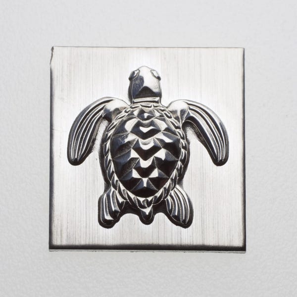 Gemina Facetted Turtle Impression Die | Steel Shot Plate Jewelry Making Tools | Impression Dies for Jewellers, Silversmiths & Jewelry Makers